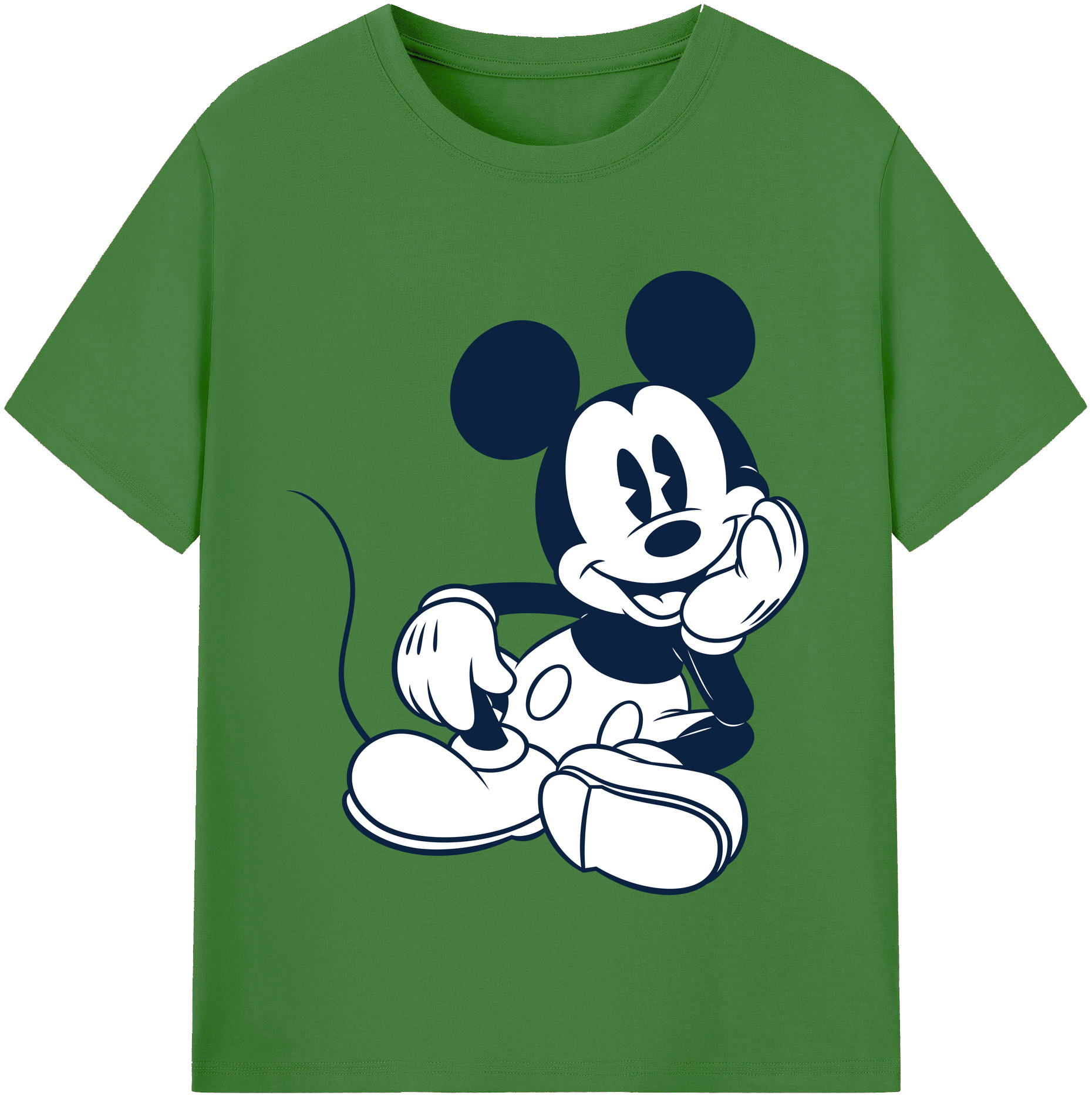 （画像用） ミッキーマウス Mickey Mouse レディースカジュアルプリントTシャツ（綿100％）